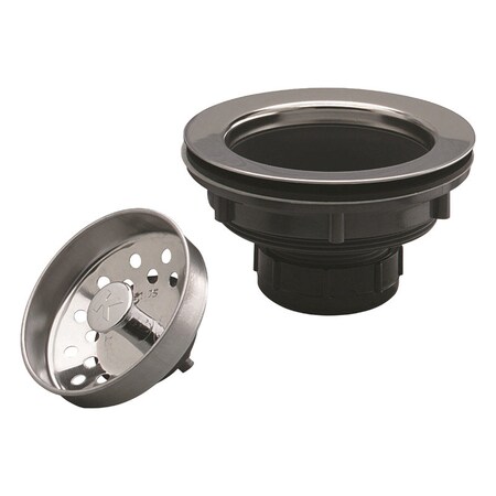 Keeney Mfg Plumb Pak Chrome Plastic/Stainless Steel Sink Strainer PP66-5